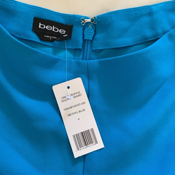 NEW Bebe Crepe Ruffle Dolphin Shorts - Picture 8 of 8